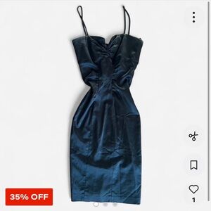 Cache Midnight Blue Strapless Dress